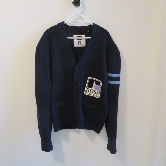 Boss X Russell Cardigan. Blue. One Size (fits like XL).   Like New. - Picture 1 of 4